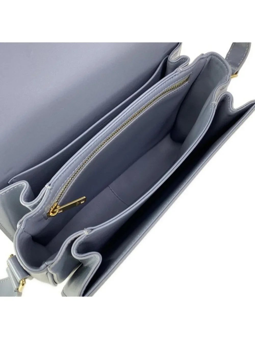 Celine Shoulder Bag Triomphe Blue Gray - Picture 10 of 16